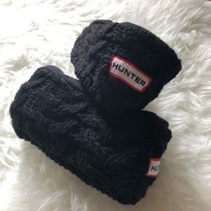 Black Fleece Hunter Boot Wellies (for tall boots)